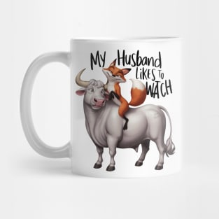 My husband likes to watch vixen bull rider Mug